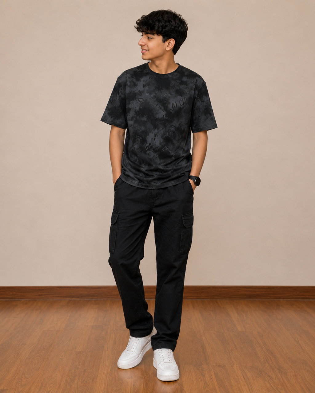 Tonal Graffite Acid Washed
